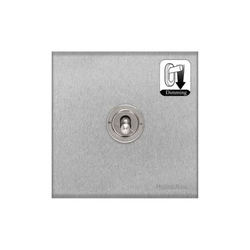 Winchester Range Satin Chrome Switches & Sockets, W03 - 1 Gang Dimming Toggle Switch by Heritage Brass By M-Marcus