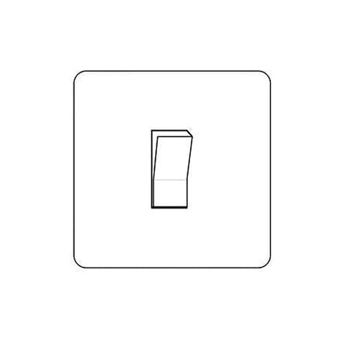 Primed White Flat Plate PW-1 Gang Intermediate Switch (20 Amp) by Heritage Brass By M-Marcus