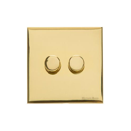 Windsor Range Polished Brass Switches & Sockets, WN1 - 2G Multi Location Secondary Dimmer by Heritage Brass By M-Marcus