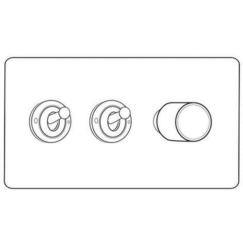 Studio Range-Aged Pewter-3G 2xToggle 1xTED