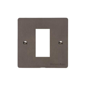 Heritage Brass Stylist Bronze Flat Plate - Round Edge - 1 Module Euro Plate - Type L9 by Heritage Brass By M-Marcus