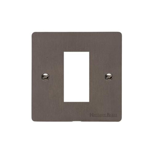 Heritage Brass Stylist Bronze Flat Plate - Round Edge - 1 Module Euro Plate - Type L9 by Heritage Brass By M-Marcus