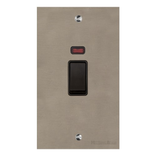 Richmond Elite Range Satin Nickel, LP5 - 45A DP Cooker Switch with Neon (tall plate)