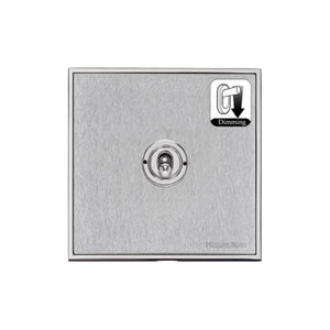 Executive Range Satin Chrome with Polished Chrome Switches & Sockets, EX23 - 1 Gang Dimming Toggle Switch by Heritage Brass By M-Marcus