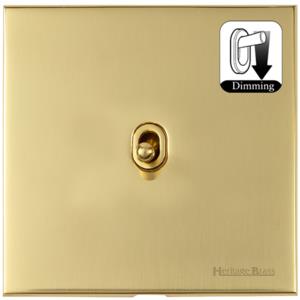 Winchester Range Polished Brass Switches & Sockets, W01 - 1 Gang Dimming Stockholm Toggle by Heritage Brass By M-Marcus