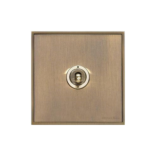 Executive Range-Antique Brass-1 Gang Intermediate Dolly Switch (20 Amp)