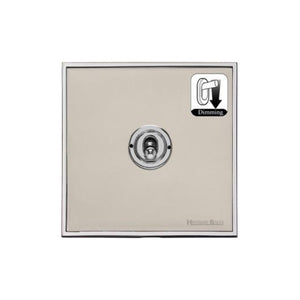 Executive Range Satin Nickel with Polished Chrome Switches & Sockets, EX25 - 1 Gang Dimming Toggle Switch by Heritage Brass By M-Marcus