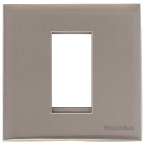 Windsor Range Satin Nickel Switches & Sockets, WN5 - 1 Module Euro Plate by Heritage Brass By M-Marcus