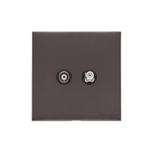 Windsor Range Matt Bronze Switches & Sockets, WN9 - TV/Satellite Socket by Heritage Brass By M-Marcus