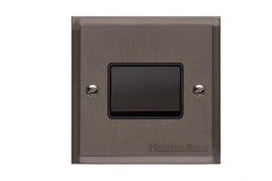 Elite Stepped Plate Range Matt Bronze Switches & Sockets, S09 - 6A Triple Pole Fan Isolator Switch by Heritage Brass By M-Marcus