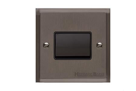 Elite Stepped Plate Range Matt Bronze Switches & Sockets, S09 - 6A Triple Pole Fan Isolator Switch by Heritage Brass By M-Marcus