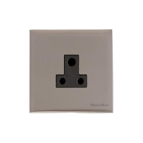 Windsor Range Satin Nickel Switches & Sockets, WN5 - 5 Amp 3 Round Pin Socket by Heritage Brass By M-Marcus