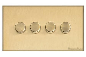 Windsor Range Matt Brass Switches & Sockets, WN40 - 4G Multi Location Primary Dimmer by Heritage Brass By M-Marcus