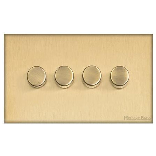 Windsor Range Matt Brass Switches & Sockets, WN40 - 4G Multi Location Primary Dimmer by Heritage Brass By M-Marcus