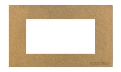 Windsor Range Aged Brass Switches & Sockets, WN50 - 4 Module Euro Plate by Heritage Brass By M-Marcus