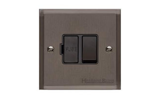Elite Stepped Plate Range Matt Bronze Switches & Sockets, S09 - Switched Spur (13 Amp) by Heritage Brass By M-Marcus
