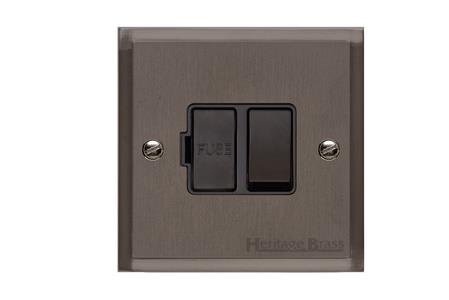 Elite Stepped Plate Range Matt Bronze Switches & Sockets, S09 - Switched Spur (13 Amp) by Heritage Brass By M-Marcus