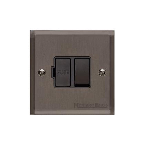 Elite Stepped Plate Range Matt Bronze Switches & Sockets, S09 - Switched Spur (13 Amp) by Heritage Brass By M-Marcus