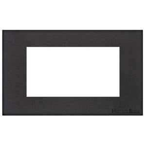 Windsor Range Matt Black 4 Module Euro Plate by Heritage Brass By M-Marcus