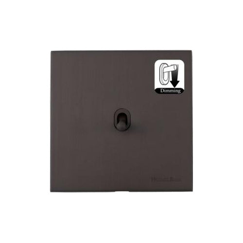 Winchester Range Matt Bronze Switches & Sockets, W09 - 1 Gang Dimming Stockholm Toggle by Heritage Brass By M-Marcus