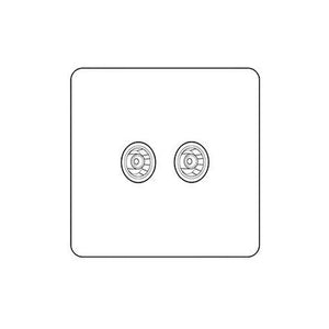 Vintage Range Satin Copper (Project Finish) TV/FM Diplexed Socket by Heritage Brass By M-Marcus