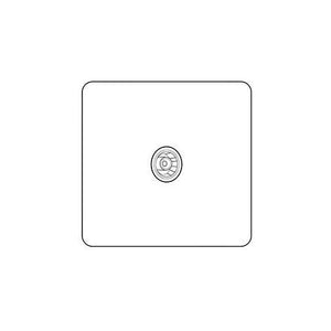 Primed White Flat Square Plate QPW-1 Gang Non-Isolated TV Coaxial by Heritage Brass By M-Marcus