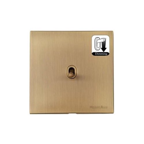 Windsor Range Antique Brass Switches & Sockets, WN91 - 1 Gang Dimming Stockholm Toggle by Heritage Brass By M-Marcus
