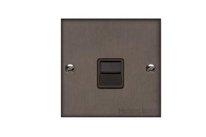 Heritage Brass Stylist Bronze Low Profile Plate - Square Edge - 1 Gang Secondary Line Socket