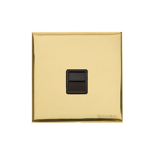 Windsor Range Polished Brass Switches & Sockets, WN1 - 1 Gang Secondary Line Socket by Heritage Brass By M-Marcus