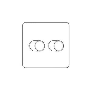 Primed White Screwless YPW-2 Gang Dimmer (250 watts) by Heritage Brass By M-Marcus
