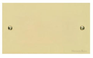 Richmond Elite Range Satin Brass Switches & Sockets, LP44 - Double Blank Plate by Heritage Brass By M-Marcus