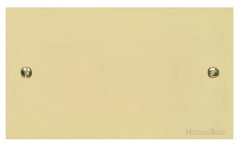 Richmond Elite Range Satin Brass Switches & Sockets, LP44 - Double Blank Plate by Heritage Brass By M-Marcus