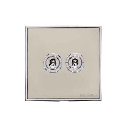 Executive Range-Satin Nickel-2 Gang Dolly Switch