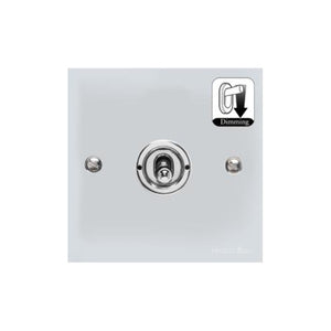 Richmond Elite Range Polished Chrome Switches & Sockets, LP2 - 1 Gang Dimming Toggle Switch by Heritage Brass By M-Marcus
