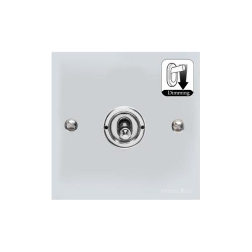 Richmond Elite Range Polished Chrome Switches & Sockets, LP2 - 1 Gang Dimming Toggle Switch by Heritage Brass By M-Marcus