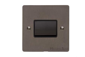 Elite Flat Plate Range Matt Bronze Switches & Sockets, T09 - 6A Triple Pole Fan Isolator Switch by Heritage Brass By M-Marcus