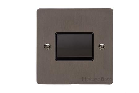 Elite Flat Plate Range Matt Bronze Switches & Sockets, T09 - 6A Triple Pole Fan Isolator Switch by Heritage Brass By M-Marcus