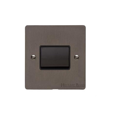 Elite Flat Plate Range Matt Bronze Switches & Sockets, T09 - 6A Triple Pole Fan Isolator Switch by Heritage Brass By M-Marcus