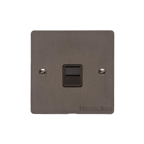 Heritage Brass Stylist Bronze Flat Plate - Round Edge - 1 Gang Master Line Socket - Type L9 by Heritage Brass By M-Marcus