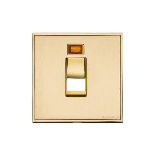 Executive Range-Satin Brass-45A Switch with Neon (single plate)