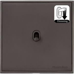 Executive Range Matt Bronze Switches & Sockets, EX9 - 1 Gang Dimming Stockholm Toggle by Heritage Brass By M-Marcus