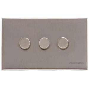 Windsor Range Satin Nickel Switches & Sockets, WN5 - 3G Multi Location Secondary Dimmer by Heritage Brass By M-Marcus