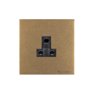 Windsor Range Aged Brass Switches & Sockets, WN50 - 5 Amp 3 Round Pin Socket by Heritage Brass By M-Marcus