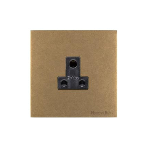 Windsor Range Aged Brass Switches & Sockets, WN50 - 5 Amp 3 Round Pin Socket by Heritage Brass By M-Marcus