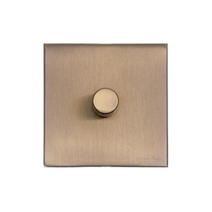 Windsor Range Antique Brass Switches & Sockets, WN91 - 1 Gang TED Dimmer (Compatible with LED Lamps) by Heritage Brass By M-Marcus