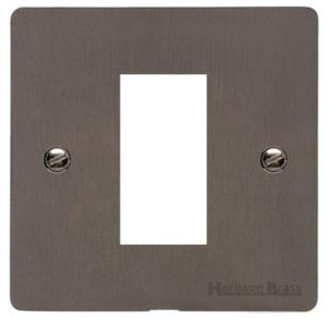 Heritage Brass Stylist Bronze Flat Plate - Round Edge - 1 Module Euro Plate