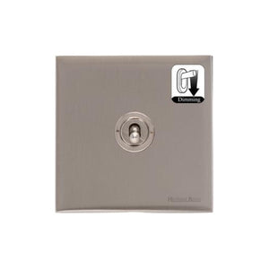 Windsor Range Satin Nickel Switches & Sockets, WN5 - 1 Gang Dimming Toggle Switch by Heritage Brass By M-Marcus
