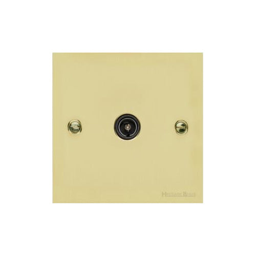 Richmond Elite Range Satin Brass Switches & Sockets, LP44 - 1 Gang Isolated TV Coaxial Socket by Heritage Brass By M-Marcus