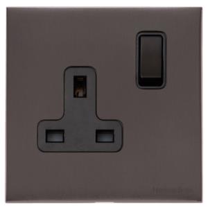 Windsor Range Matt Bronze Switches & Sockets, WN9 - Single Socket (13 Amp) by Heritage Brass By M-Marcus