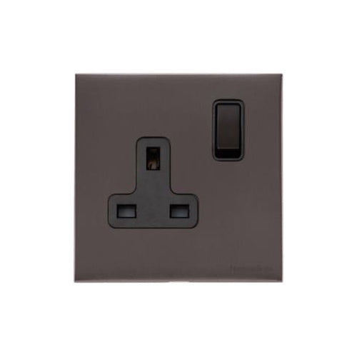 Windsor Range Matt Bronze Switches & Sockets, WN9 - Single Socket (13 Amp) by Heritage Brass By M-Marcus